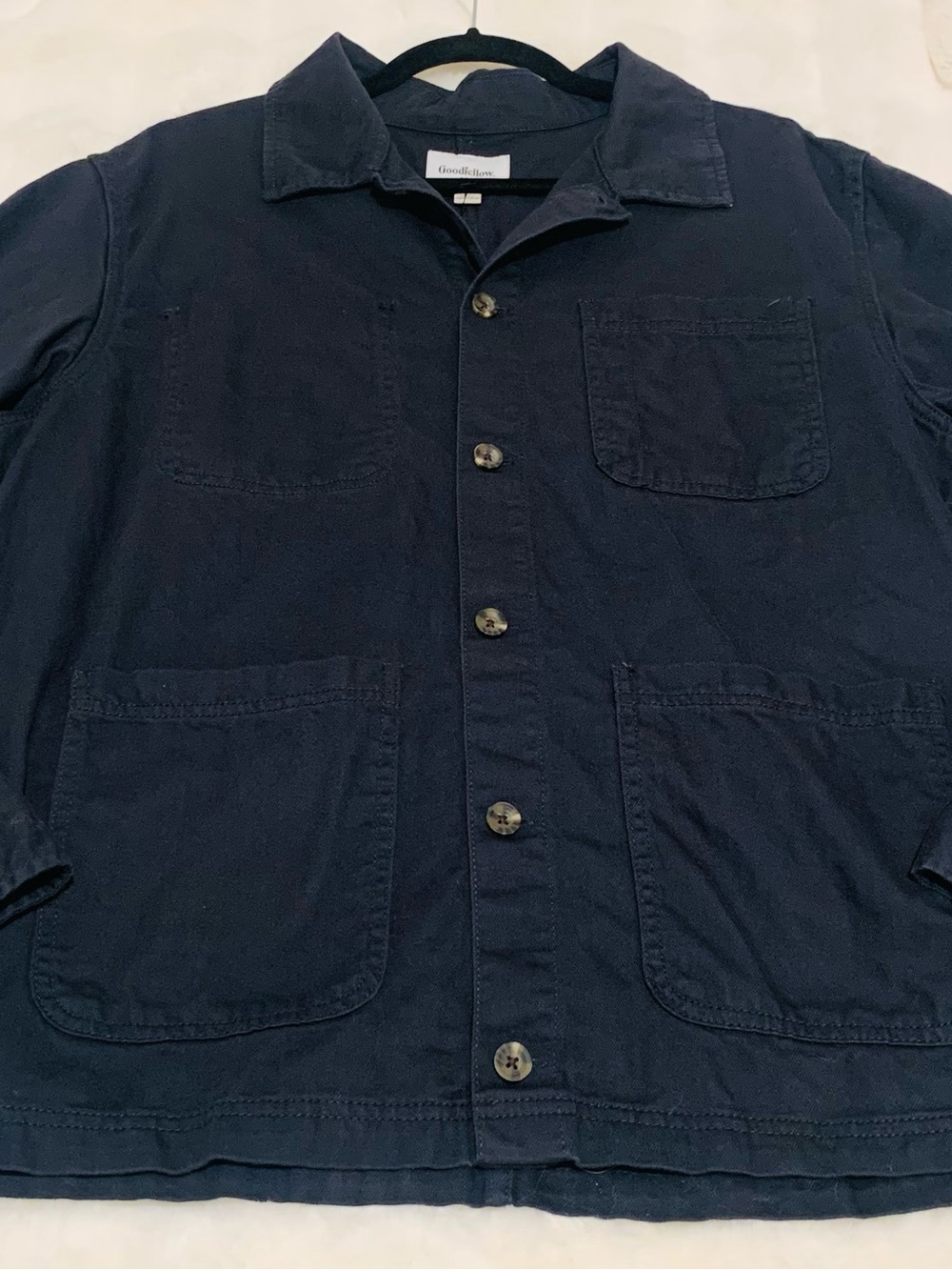 Goodfellow & Co Navy Workshirt Jacket with Patch Pockets